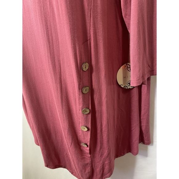 Curvy Womens Tunic Shirt Size 3X Lagenlook Oversized Angled Hem Flowy NWT Flowy - Picture 5 of 14